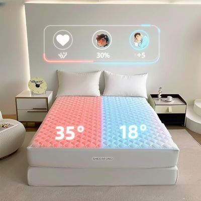 OEM 듀얼 구역 제어 침대 및 담요 냉각 시스템 따뜻하고 안전한 팟 침대 패드 겨울 및 여름 매트리스 토퍼