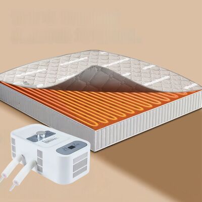 럭셔리 600TC Bambu Cotton 듀얼존 온도 조절 스마트 침대 매트 조용한 냉각 및 부드러운 난방 시스템
