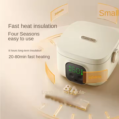 파스터라이제이션 전기 가열 된 점심 상자 USB 전원, 500ml 304 스테인레스 스틸 식품 난방 용기, 다 온도 제어