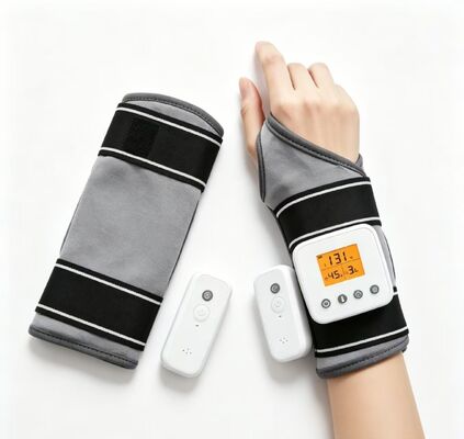 USB 충전식 진동 마사지 온열 손목 보호대, 3단계 온도 및 타이머 설정, 손목 터널 증후군 및 관절염 손목 지지용 히팅 손목 랩