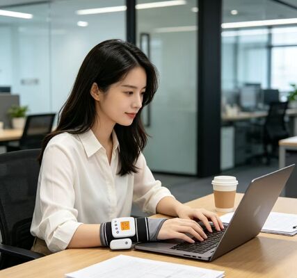 USB 충전식 진동 마사지 온열 손목 보호대, 3단계 온도 및 타이머 설정, 손목 터널 증후군 및 관절염 손목 지지용 히팅 손목 랩