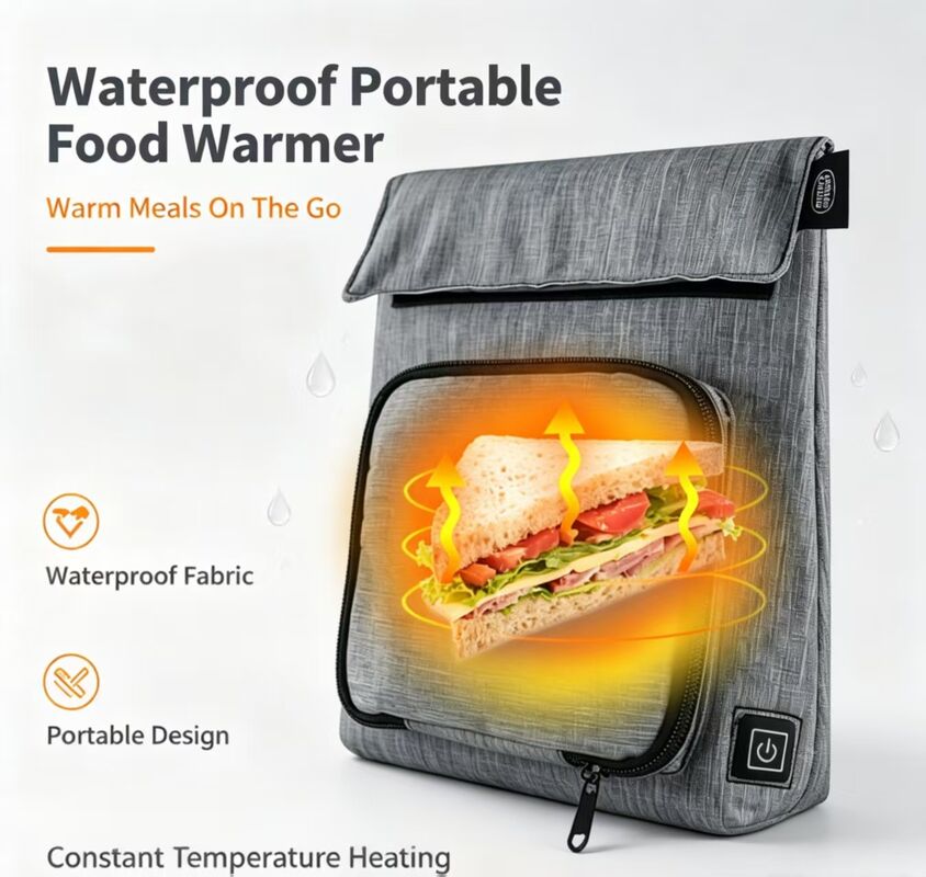 USB 가열 수체식품 온기, 휴대용 3 레벨 50~59°C 조절 온도 식품 온기 가방, 씻기 가능한 제거 가능한 충전 누출 방지식품 온기 여행용 가방 야외 학교 피크닉