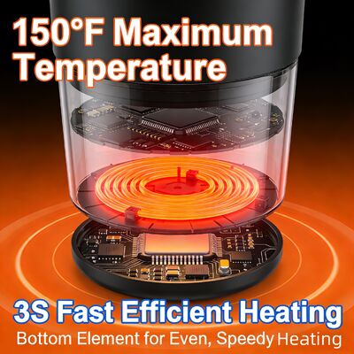디지털 온도 조절으로 휴대용 스마트 머그 재충전 배터리 LED 디스플레이 및 유출 저항 뚜??
