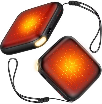 재충전 가능한 2 팩 6000mAh 핸드 워머 1 년 보증 인증을위한 빠른 난방 LED 조명 야외용 휴대용 주머니 히터