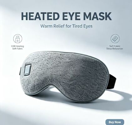 온열 눈 마스크, 초극세사 PU 전기 온열 눈 마스크 35-55℃ 조절 가능한 온도, 1000mAh 충전식 휴대용 가열 눈 마스크 눈의 피로 완화, 여행 사무실 가정 학교 사용