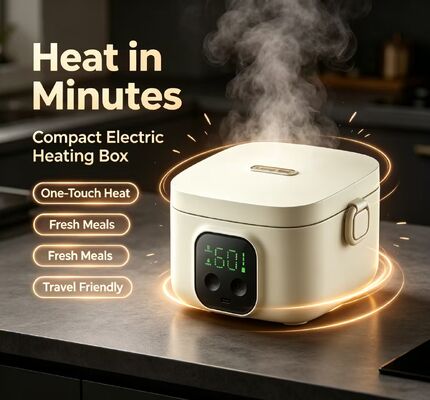 파스터라이제이션 전기 가열 된 점심 상자 USB 전원, 500ml 304 스테인레스 스틸 식품 난방 용기, 다 온도 제어